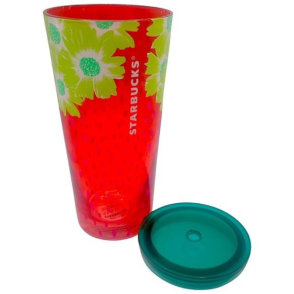 Starbucks Strawberry Glass Cup - Summer 2022 - Tumbler Iced Cold Fruit Red Green - Picture 6 of 8